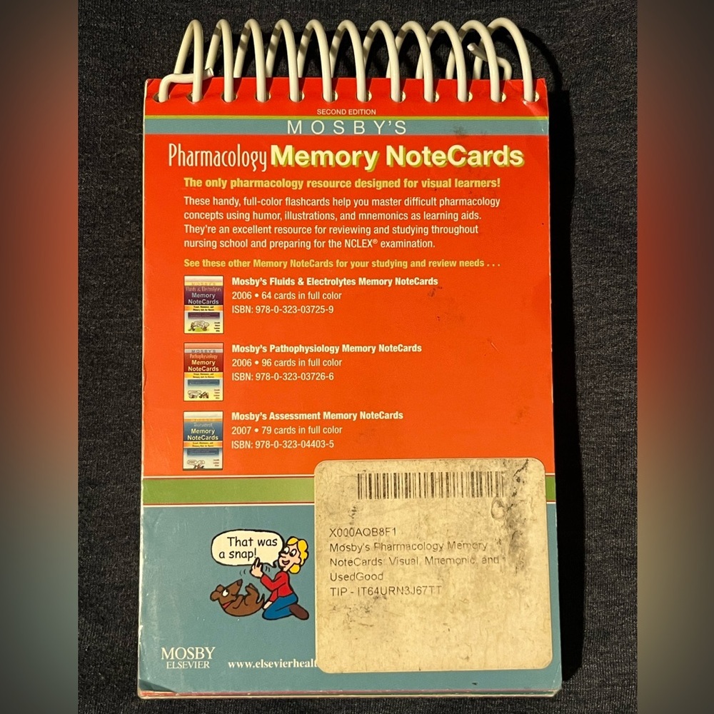 Mosby's Pharmacology Memory NoteCards - Picture 4 of 7